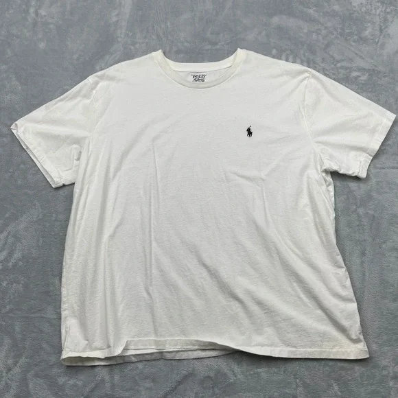 Polo Ralph Lauren T-Shirt Men's Big & Tall XXL White Pony Logo Cotton - Picture 1 of 6